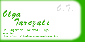 olga tarczali business card